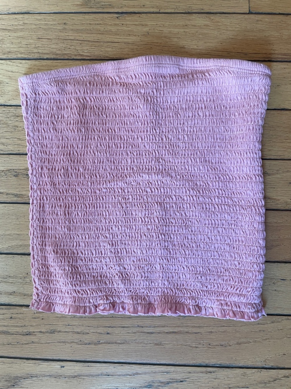 Garage Pink Smocked Mini Skirt